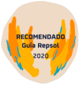 Logotipo de "RECOMENDADO Guía Repsol 2020"